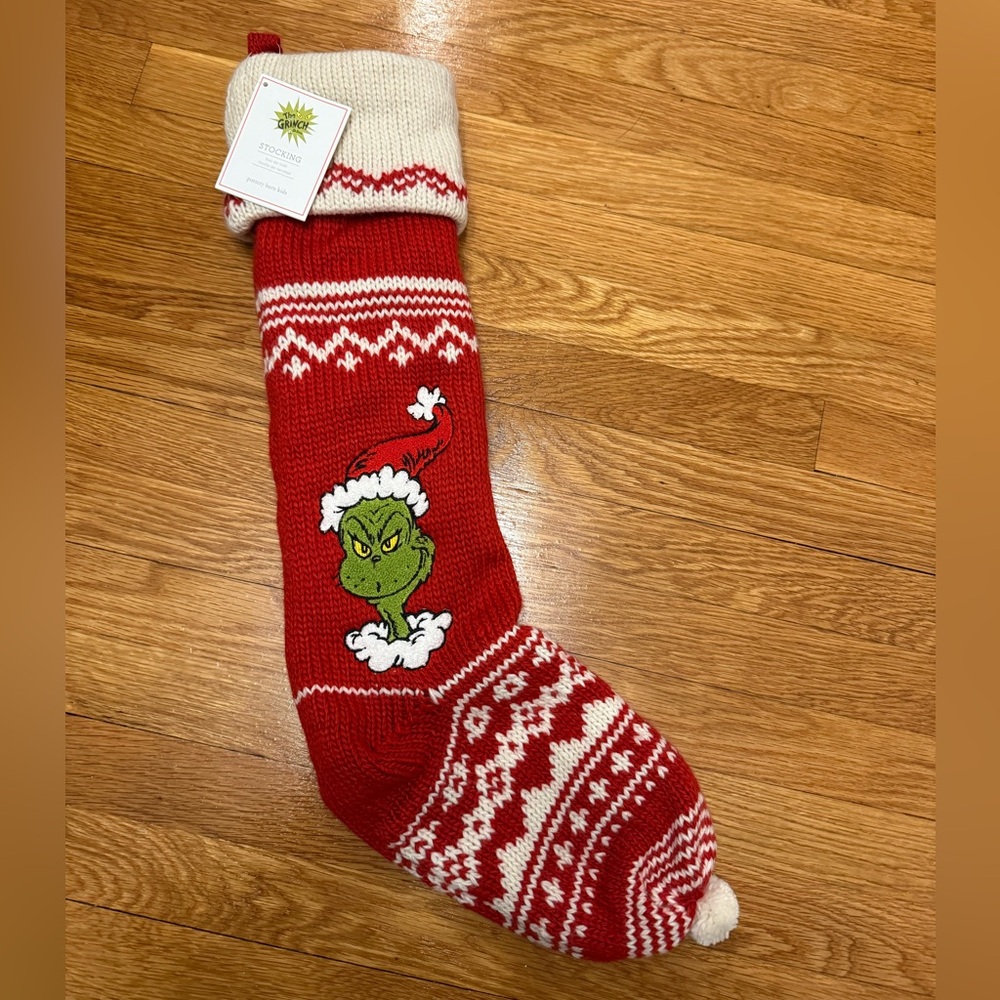 NWT Pottery Barn Grinch Stocking